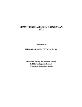 Summer Showers in Brindavan 1972
