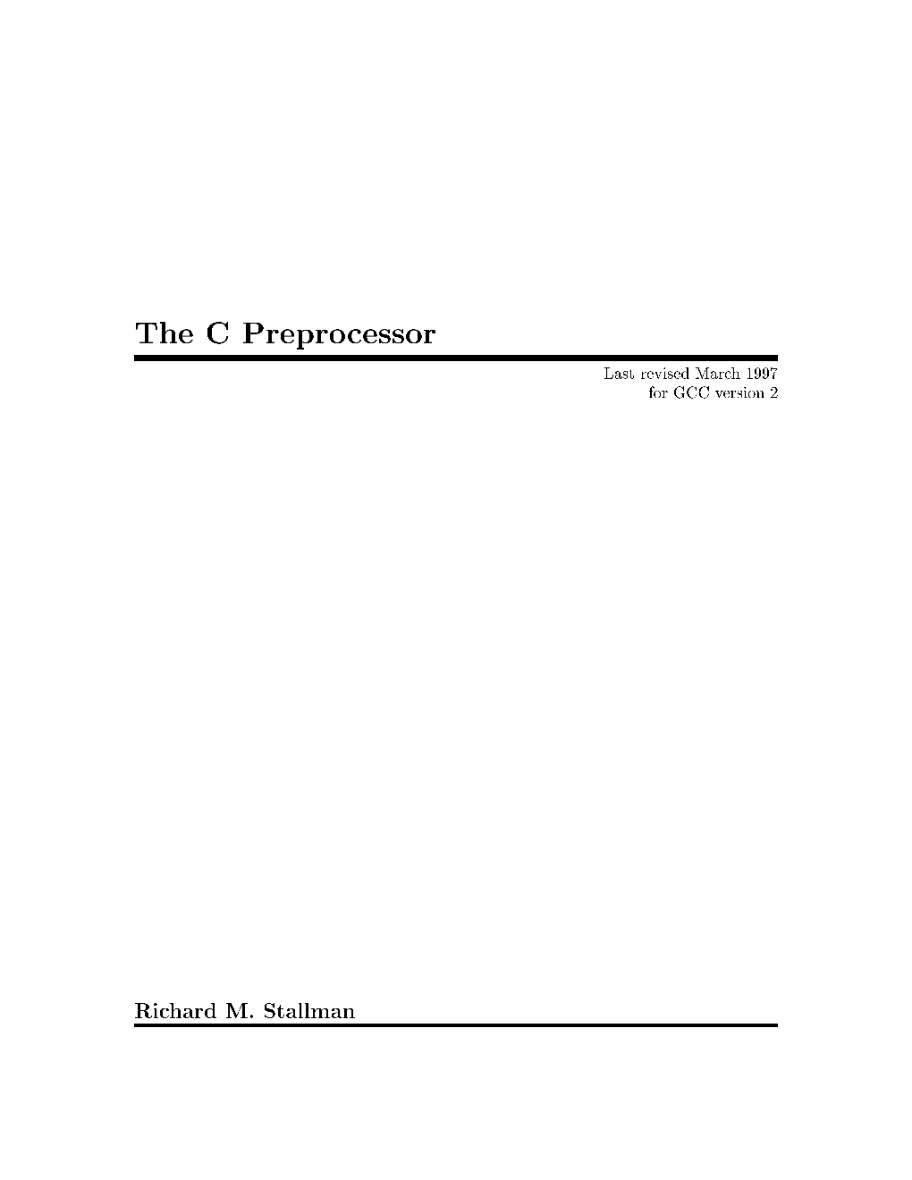 The C Preprocessor