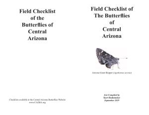 Central Arizona Checklist of Butterflies