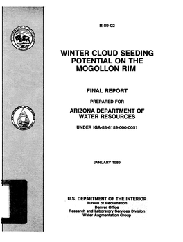 Winter Cloud Seeding Potential on the Mogollon