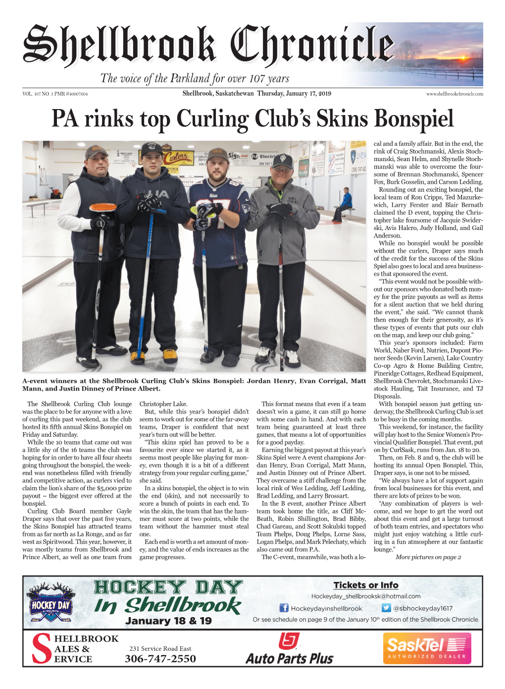 PA Rinks Top Curling Club's Skins Bonspiel