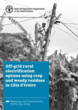 Off-Grid Rural Electrification Options Using Crop and Woody Residues in Côte D’Ivoire