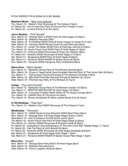 Pitch Perfect Sxsw 2015 Band Schedules