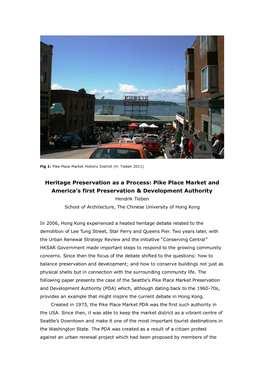 Pike Place Market and America's First Preservation & Development Authority