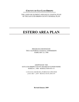 Estero Area Plan