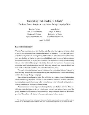 Estimating Fact-Checking's Effects