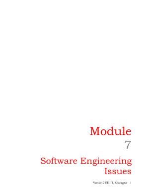 Software Engineering Issues