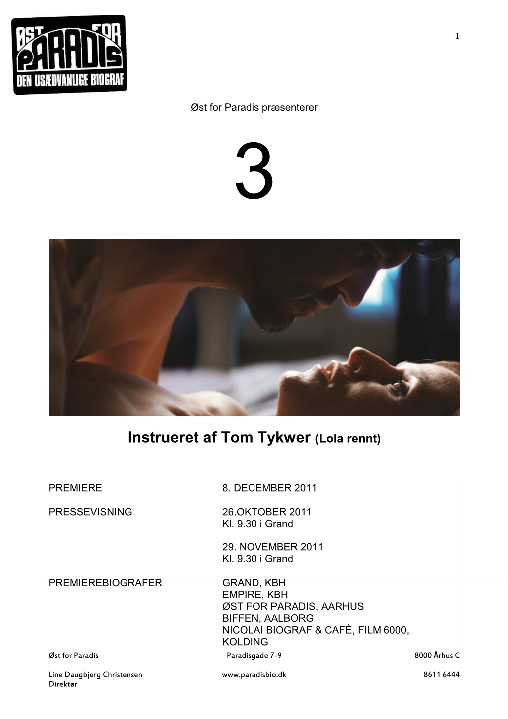 Instrueret Af Tom Tykwer (Lola Rennt)