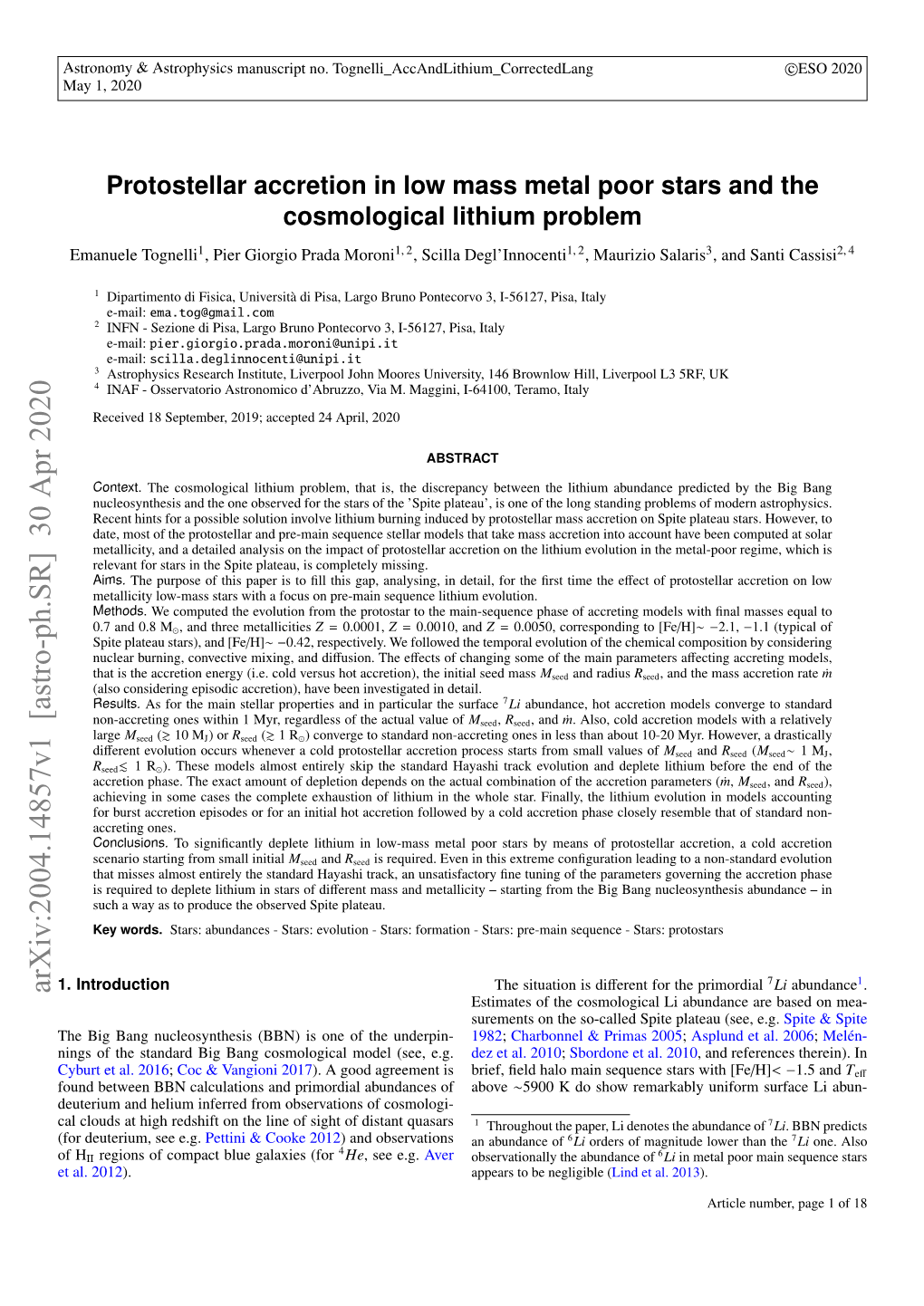 Protostellar Accretion in Low Mass Metal Poor Stars and the Cosmological Lithium Problem