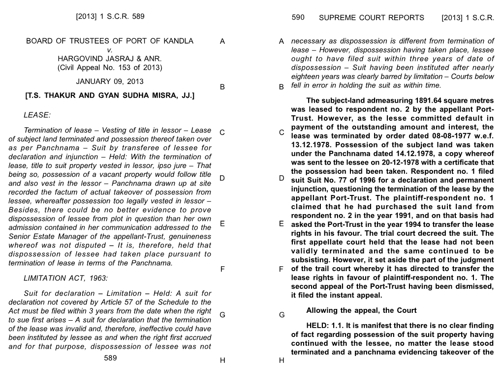 Supreme Court Reports [2013] 1 S.C.R