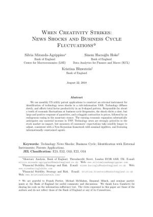 When Creativity Strikes: News Shocks and Business Cycle Fluctuations