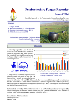 Pembrokeshire Fungus Recorder Issue 4/2014