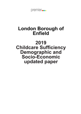 London Borough of Enfield 2019 Childcare Sufficiently Demographic