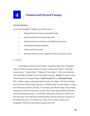 4 Chemical and Physical Changes
