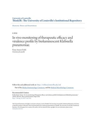 K. Pneumoniae Limiting the Development of New Therapeutic Strategies