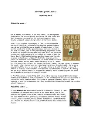 The Plot Against America by Philip Roth About the Book…