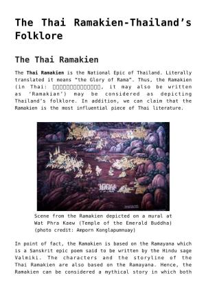 The Thai Ramakien-Thailand&#8217