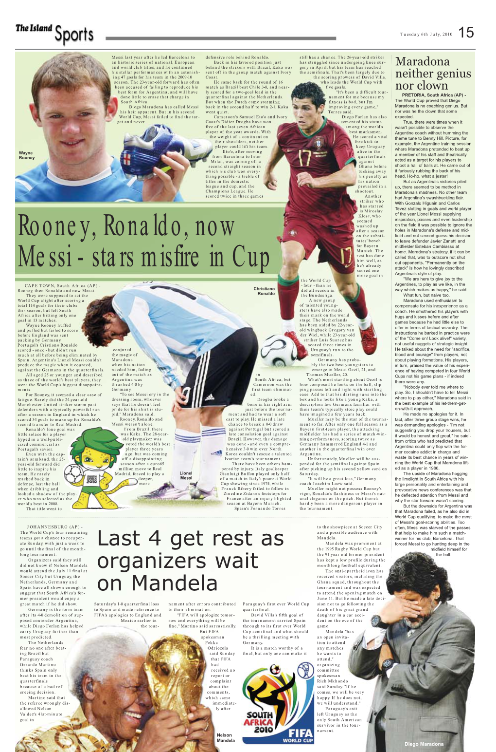 Rooney, Ronaldo, Now Messi
