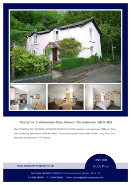Thorngrove, 2 Westminster Road, Malvern, Worcestershire, WR14