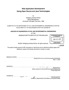 Web Application Development Using Open Source and Java Technologies