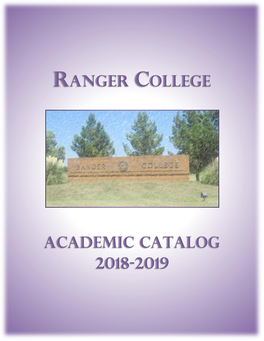 Ranger College Catalog