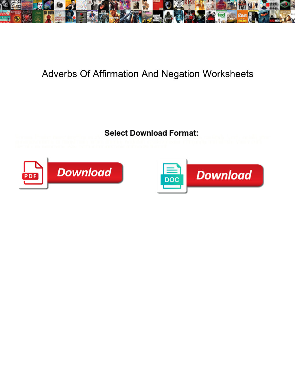 Adverbs Of Affirmation And Negation Worksheets DocsLib