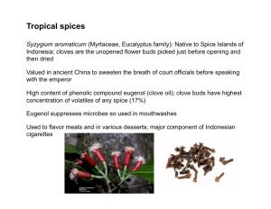 Tropical Spices
