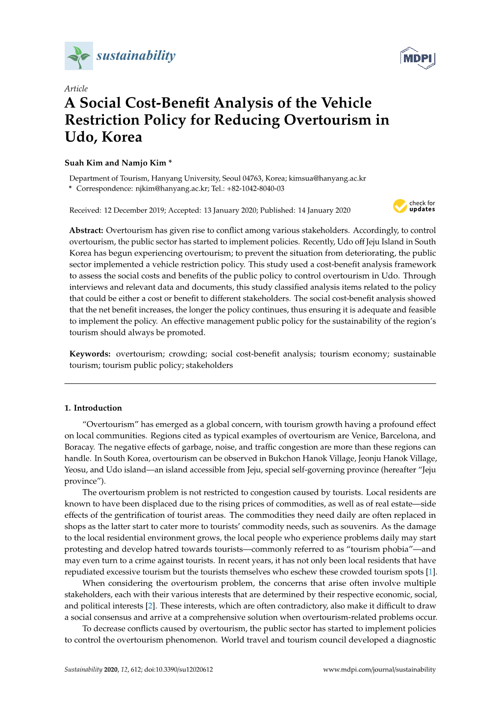 A Social Cost-Benefit Analysis of the Vehicle Restriction Policy For