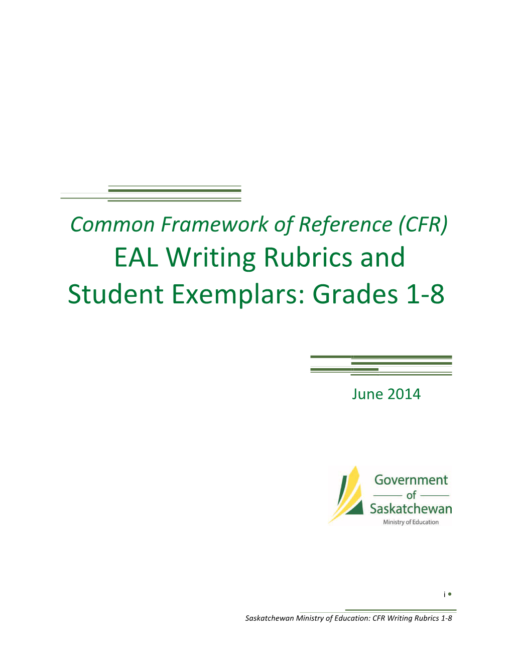 (CFR) EAL Writing Rubrics And