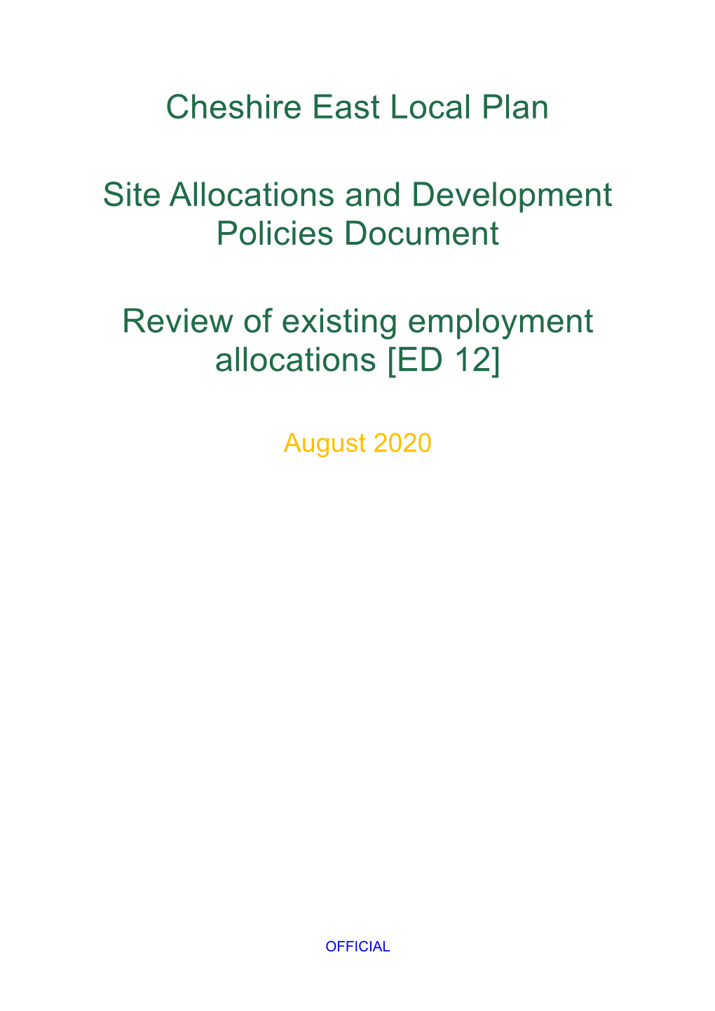 Employment Allocations Review