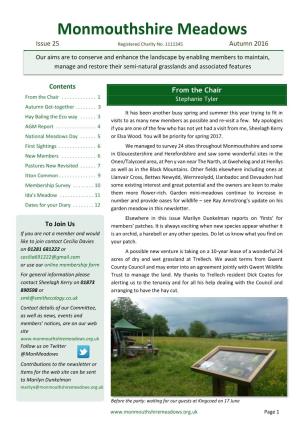 Monmouthshire Meadows Issue 25 Registered Charity No