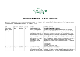 1 Conservation Casework Log Notes August 2019