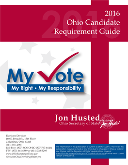 62016 Ohio Candidate Requirement Guide