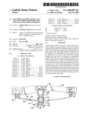 (12) United States Patent (10) Patent No.: US 6,406,007 B1 Wilson (45) Date of Patent: Jun