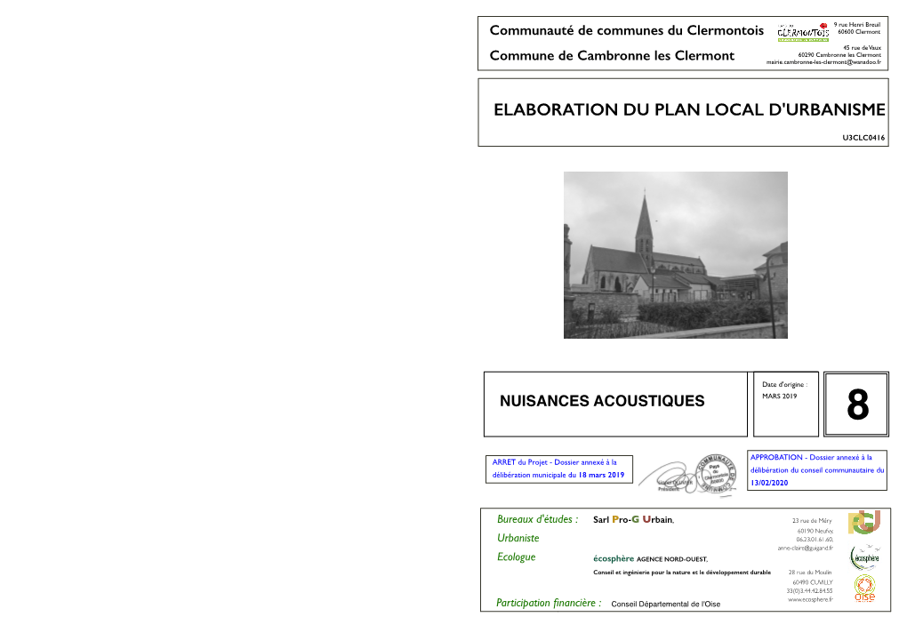 Elaboration Du Plan Local D'urbanisme