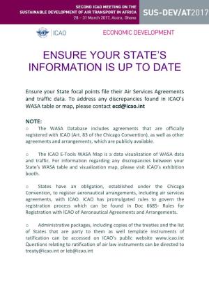 Ensure Your State's Information Is up to Date