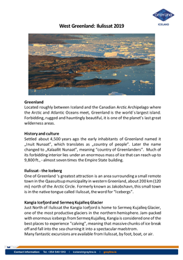 West Greenland: Ilulissat 2019