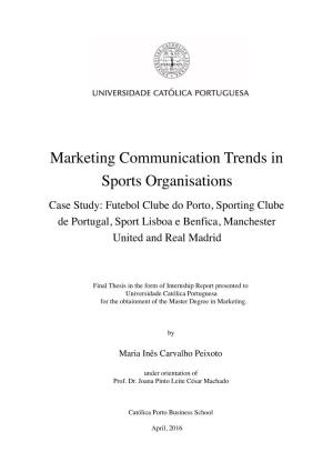 Marketing Communication Trends in Sports Organisations
