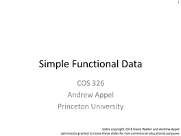 Simple Functional Data