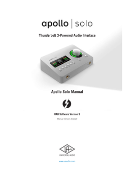 Apollo Solo Manual