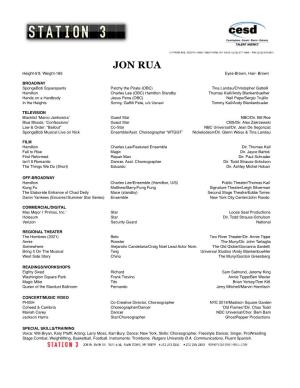 JON RUA Resume 2020