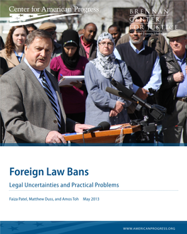 Foreign Law Bans Legal Uncertainties and Practical Problems