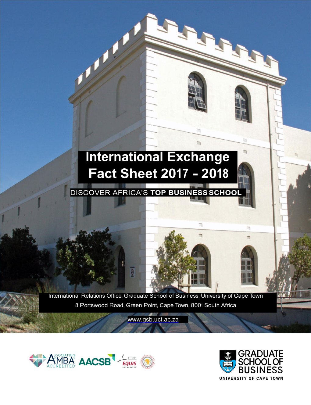International Exchange Fact Sheet 2017/ 2 0 1 8 3