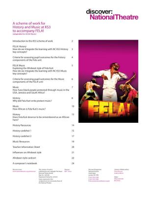 A Scheme of Work for History and Music at KS3 to Accompany FELA! (Adaptable for GCSE Music)