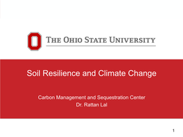 Soil Resilience and Climate Change