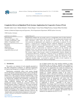 Complexity Drivers in Digitalized Work Systems: Implications for Cooperative Forms of Work