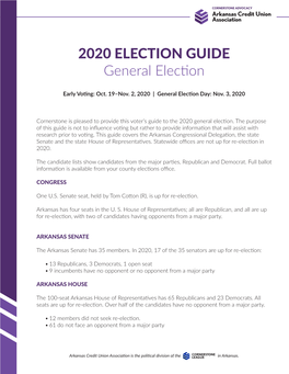 2020 ELECTION GUIDE General Election