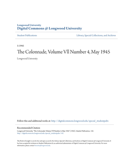 The Colonnade, Volume Vll Number 4, May 1945