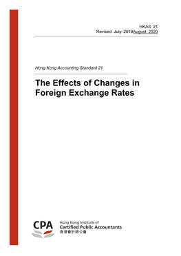 The Effects of Changes in Foreign Exchange Rates