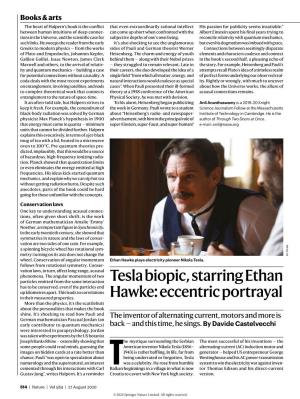 Tesla Biopic, Starring Ethan Hawke: Eccentric Portrayal